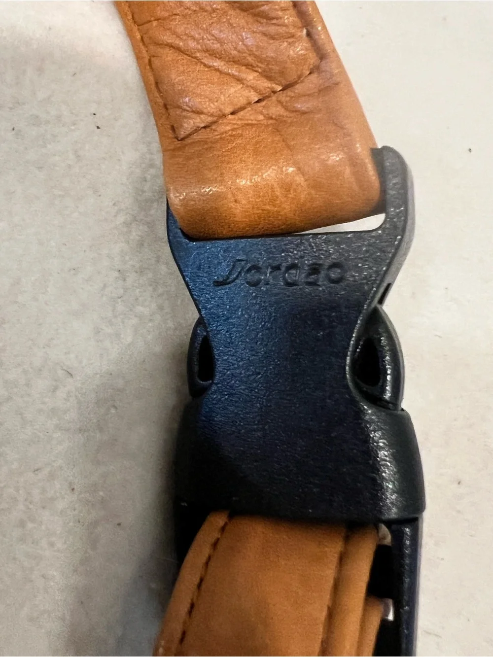 Jorceo Tan Genuine Leather Belt Bag with Multiple Zip Pockets